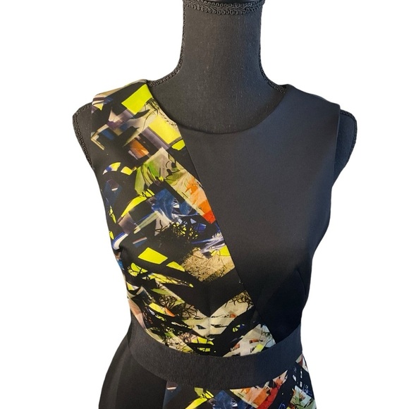 Milly Black and Multicolor Patterned Dress - Picture 2 of 11